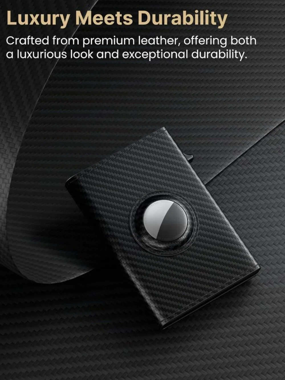 Slim Leather AirTag Wallet for Men | RFID Blocking, 14 Card Capacity, Minimalist